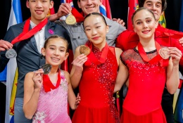 Novice Pairs Podium