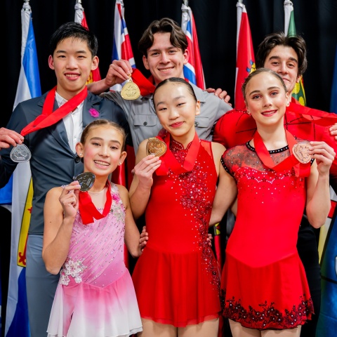 Novice Pairs Podium
